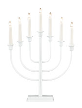 Adventsljusstake 7-armad Metall Vit Konstsmide
